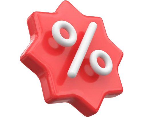 icon red percentage